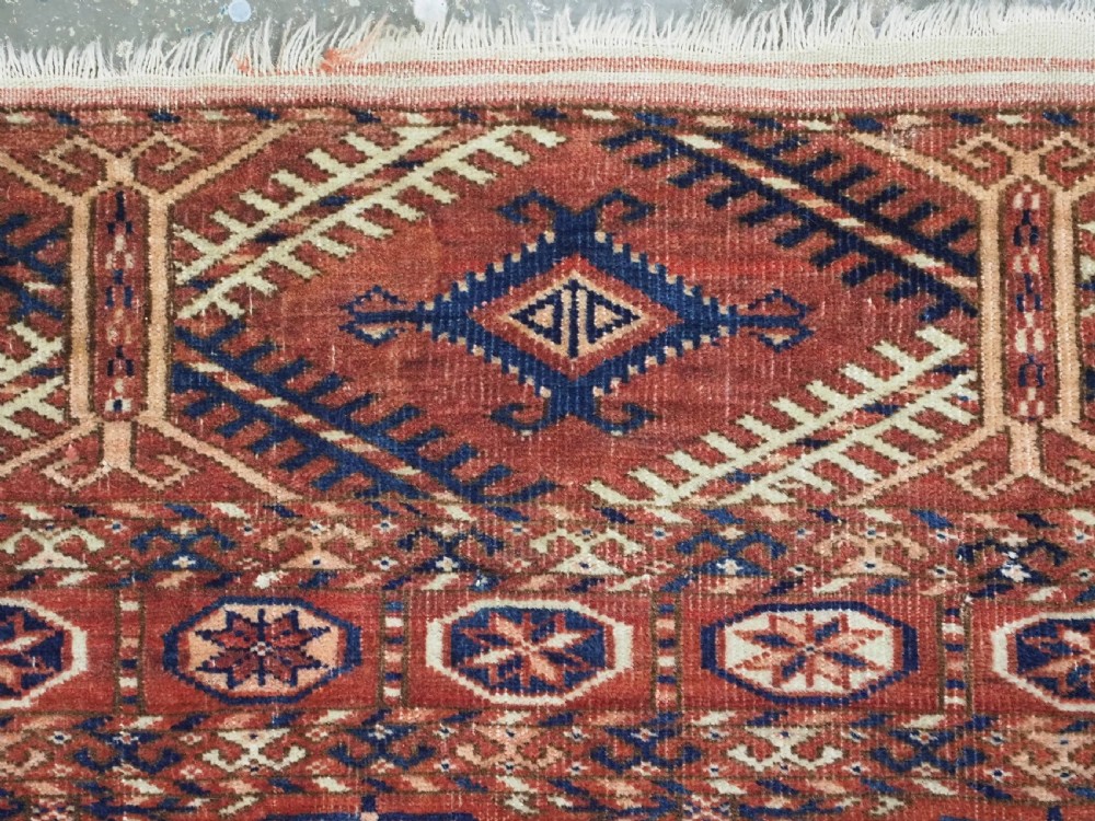 ANTIQUE TEKKE TURKMEN DOWRY RUG, VERY SOFT WOOL, GREAT COLOUR, CIRCA 1880 OR EARLIER. View X