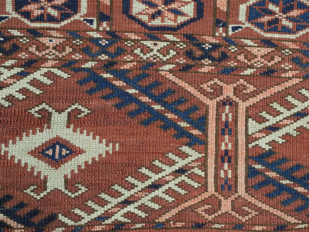 ANTIQUE TEKKE TURKMEN DOWRY RUG, VERY SOFT WOOL, GREAT COLOUR, CIRCA 1880 OR EARLIER. View XII