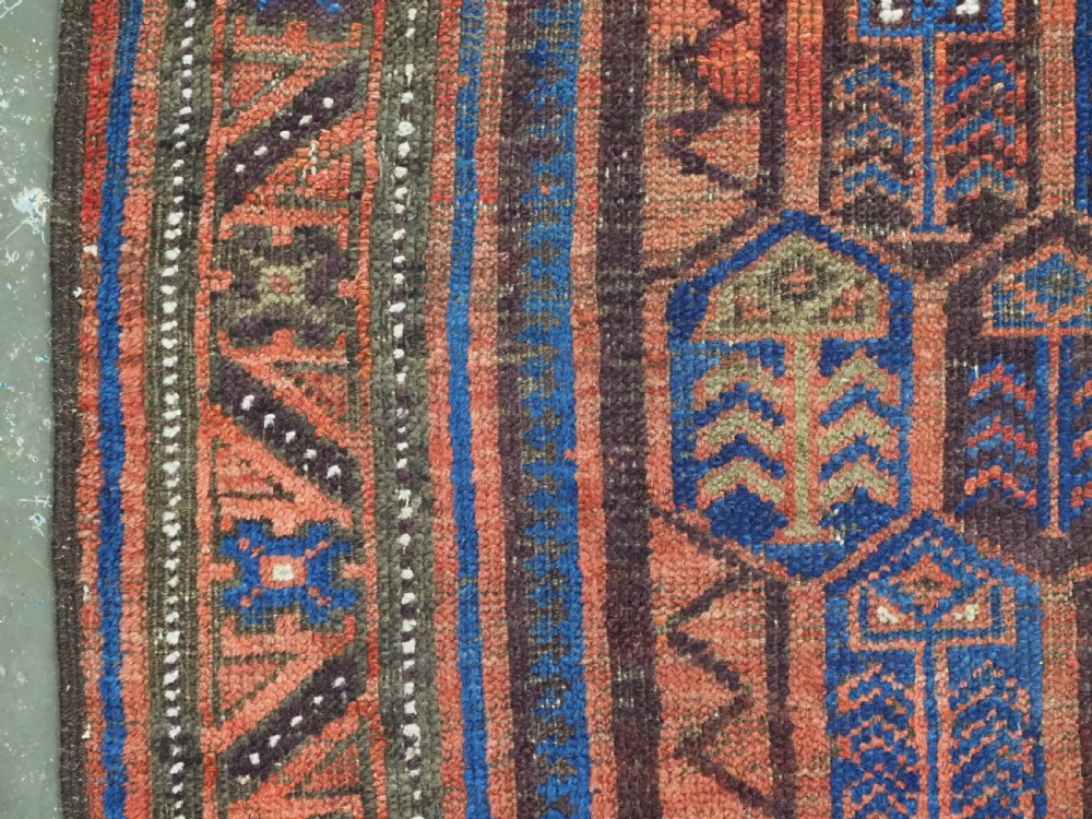 ANTIQUE TIMURI / BALUCH RUG WITH SHRUB DESIGN, WESTERN AFGHANISTAN, CIRCA 1880. View VI