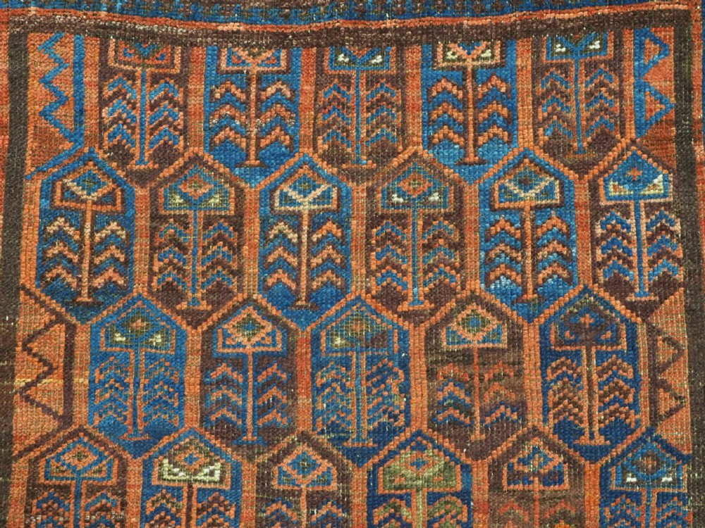 ANTIQUE TIMURI / BALUCH RUG WITH SHRUB DESIGN, WESTERN AFGHANISTAN, CIRCA 1880. View VII