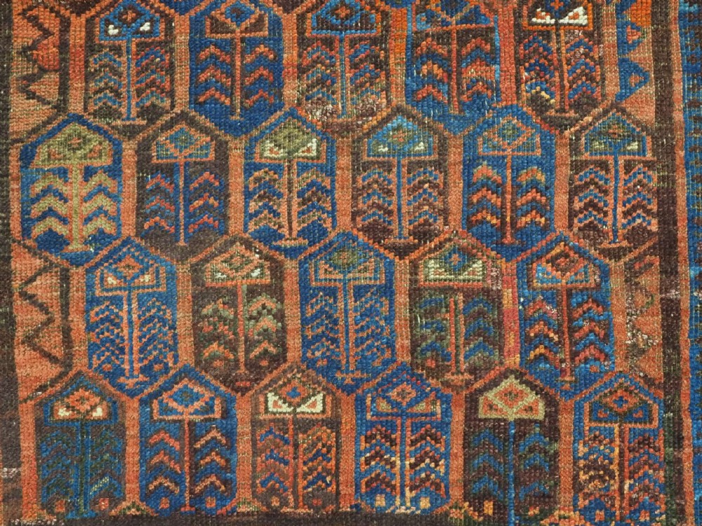 ANTIQUE TIMURI / BALUCH RUG WITH SHRUB DESIGN, WESTERN AFGHANISTAN, CIRCA 1880. View VIII