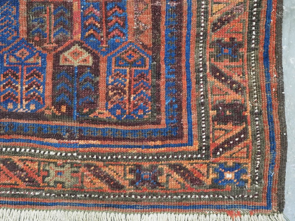 ANTIQUE TIMURI / BALUCH RUG WITH SHRUB DESIGN, WESTERN AFGHANISTAN, CIRCA 1880. View IX