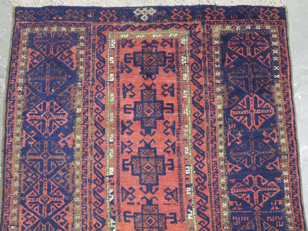 ANTIQUE TIMURI YAQUB KHANI / BALUCH RUG, OUTSTANDING COLOUR, CIRCA 1880. View IV