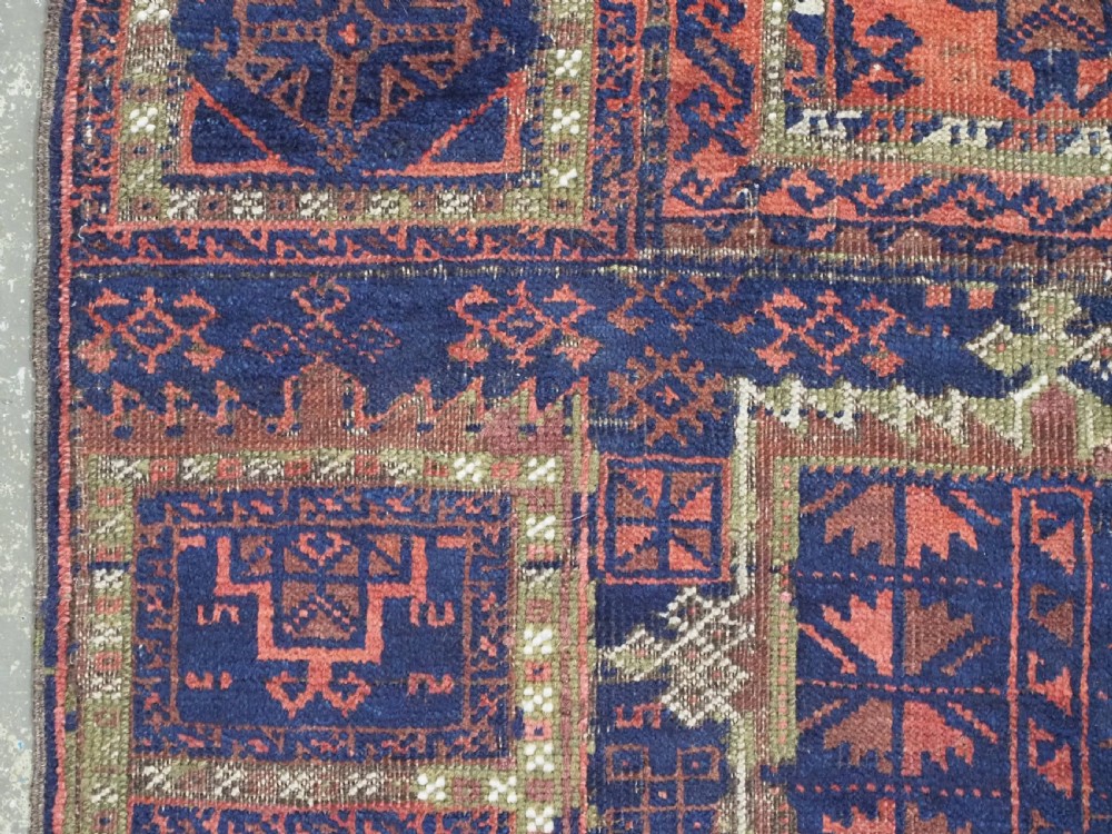 ANTIQUE TIMURI YAQUB KHANI / BALUCH RUG, OUTSTANDING COLOUR, CIRCA 1880. View VI