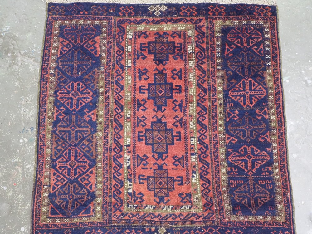 ANTIQUE TIMURI YAQUB KHANI / BALUCH RUG, OUTSTANDING COLOUR, CIRCA 1880. View VII