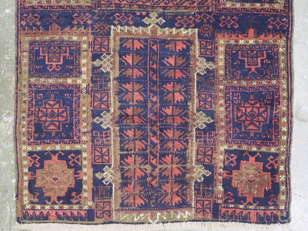 ANTIQUE TIMURI YAQUB KHANI / BALUCH RUG, OUTSTANDING COLOUR, CIRCA 1880. View IX