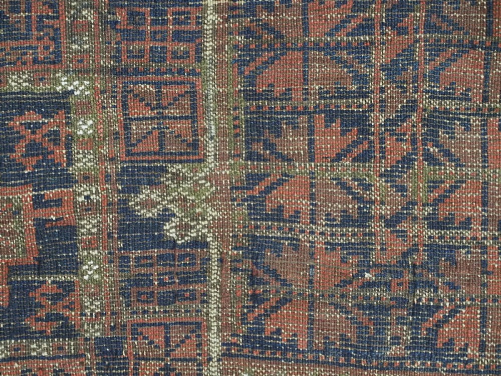 ANTIQUE TIMURI YAQUB KHANI / BALUCH RUG, OUTSTANDING COLOUR, CIRCA 1880. View XII