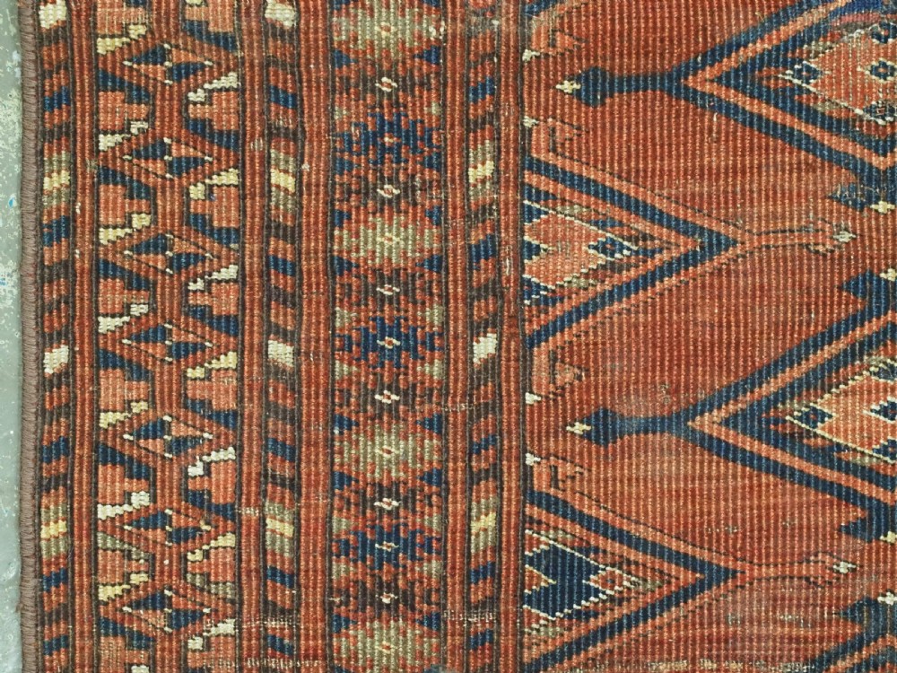 ANTIQUE ERSARI TURKMEN RUG OF RARE FORM, GREAT STUDY ITEM, CIRCA 1850 OR EARLIER. View VII