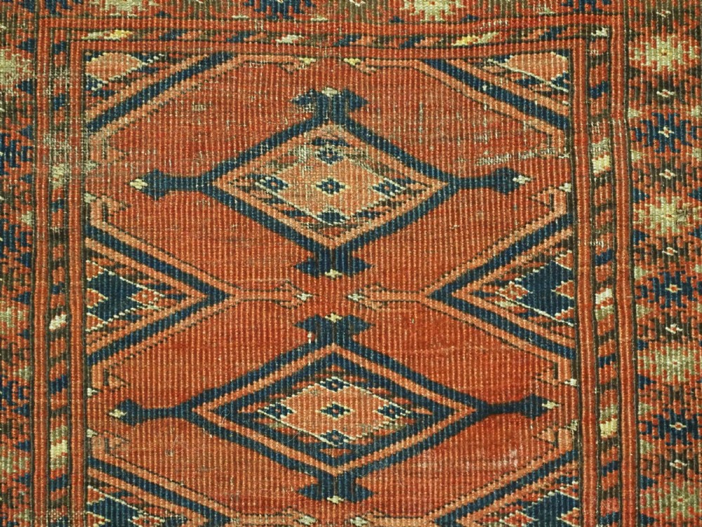 ANTIQUE ERSARI TURKMEN RUG OF RARE FORM, GREAT STUDY ITEM, CIRCA 1850 OR EARLIER. View VIII