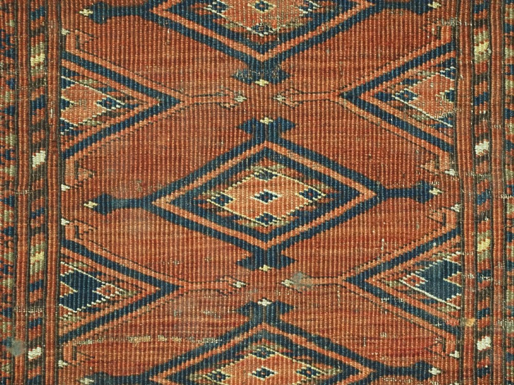 ANTIQUE ERSARI TURKMEN RUG OF RARE FORM, GREAT STUDY ITEM, CIRCA 1850 OR EARLIER. View IX
