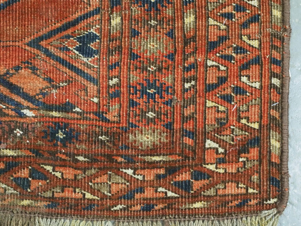 ANTIQUE ERSARI TURKMEN RUG OF RARE FORM, GREAT STUDY ITEM, CIRCA 1850 OR EARLIER. View XI