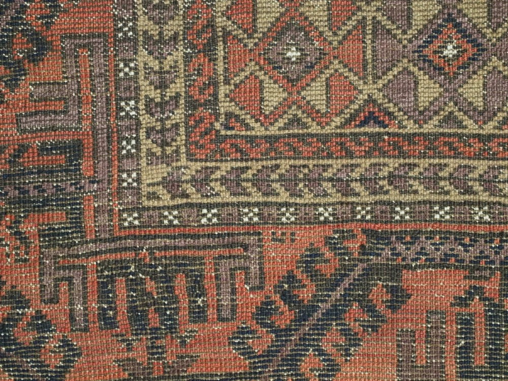 ANTIQUE BALUCH RUG, KHORASAN REGION, CAMEL GROUND, CIRCA 1890. View XII