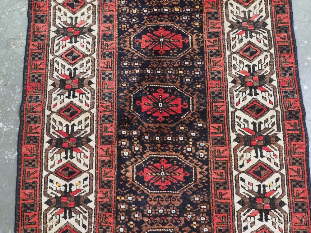 ANTIQUE ARAB BALUCH RUG, FERDOWS REGION, SPECTACULAR BORDER, CIRCA 1900. View IV