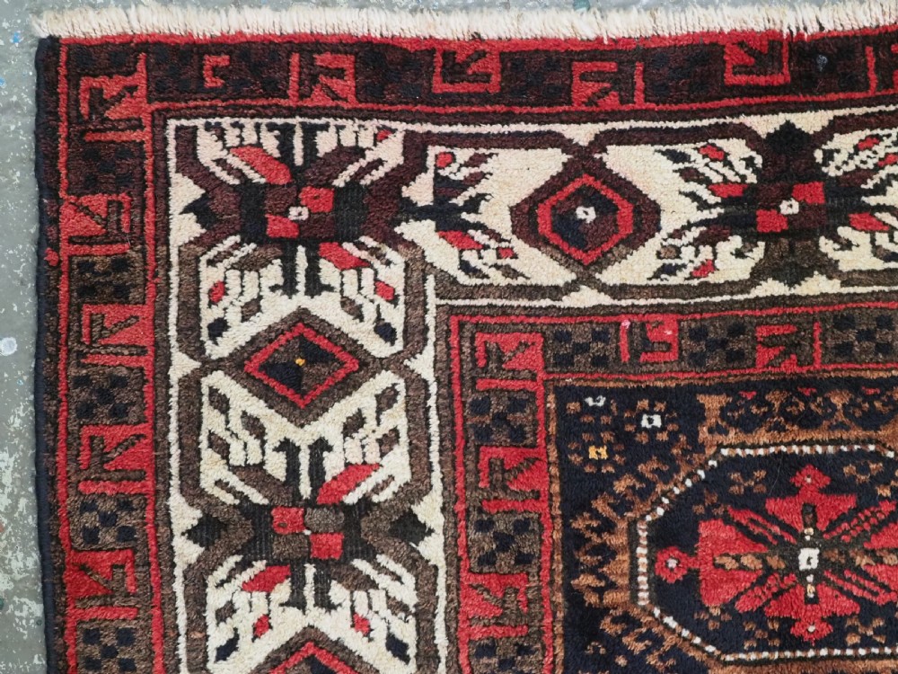 ANTIQUE ARAB BALUCH RUG, FERDOWS REGION, SPECTACULAR BORDER, CIRCA 1900. View VI