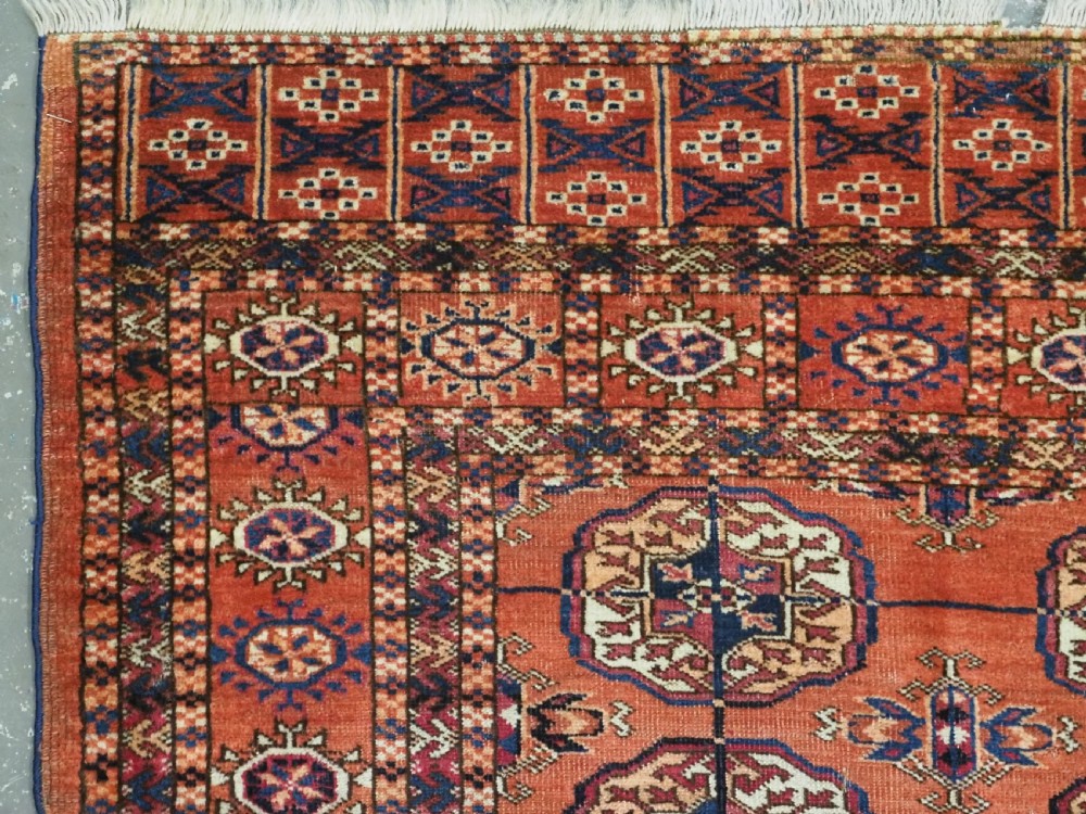 ANTIQUE TEKKE TURKMEN DOWRY RUG, FINE WEAVE AND SOFT COLOUR, CIRCA 1900. View IV