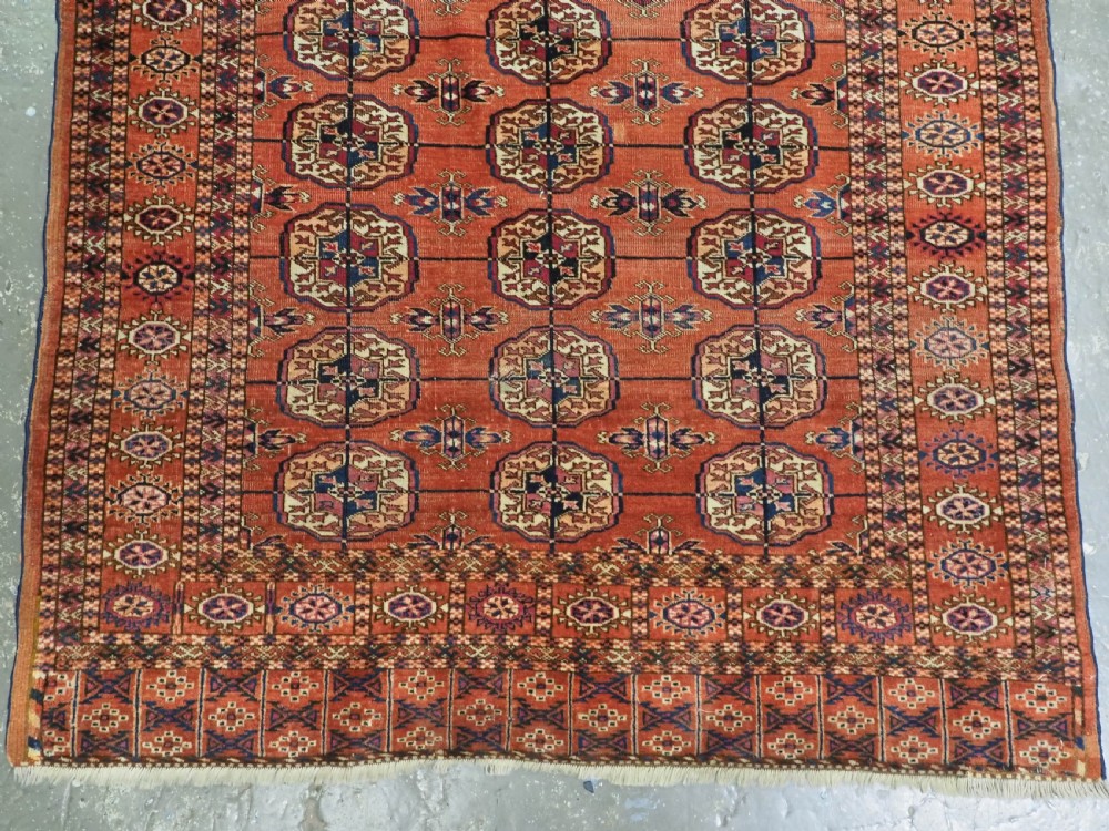 ANTIQUE TEKKE TURKMEN DOWRY RUG, FINE WEAVE AND SOFT COLOUR, CIRCA 1900. View V