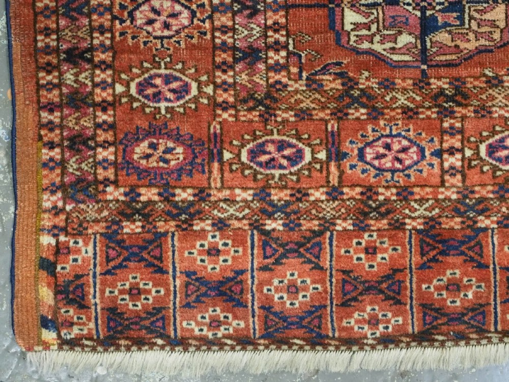 ANTIQUE TEKKE TURKMEN DOWRY RUG, FINE WEAVE AND SOFT COLOUR, CIRCA 1900. View VIII