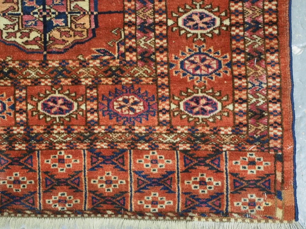 ANTIQUE TEKKE TURKMEN DOWRY RUG, FINE WEAVE AND SOFT COLOUR, CIRCA 1900. View X