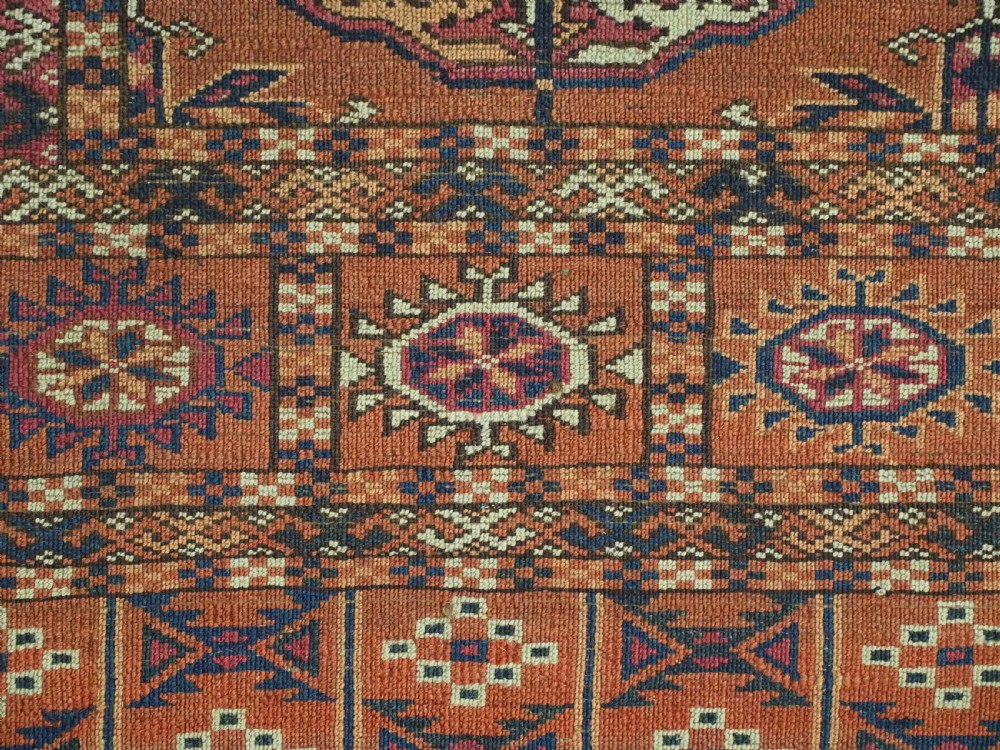 ANTIQUE TEKKE TURKMEN DOWRY RUG, FINE WEAVE AND SOFT COLOUR, CIRCA 1900. View XI