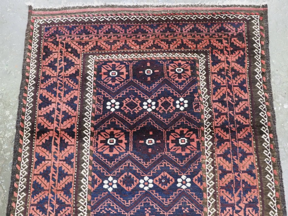 ANTIQUE KHORASAN BALUCH RUG WITH MINA KHANI DESIGN, CIRCA 1900. View II