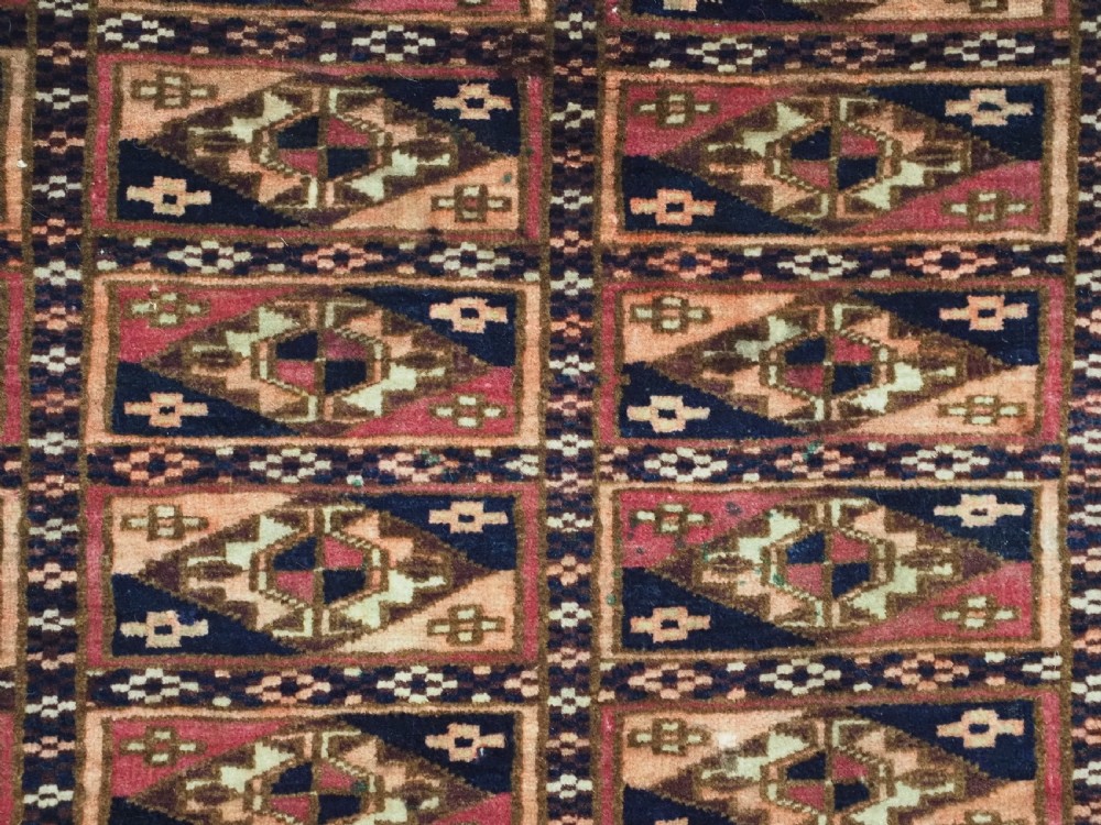 ANTIQUE TEKKE TURKMEN DOWRY RUG WITH AINA GUL DESIGN, CIRCA 1880 or earlier. View VII