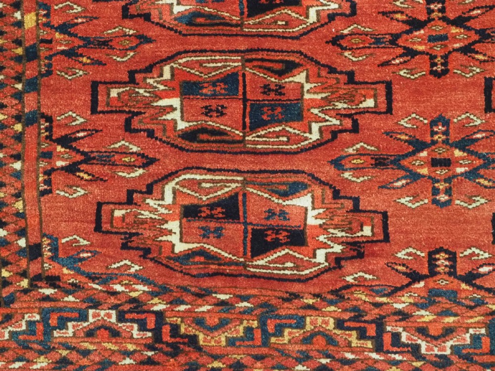 ANTIQUE ERSARI KIZIL AYAK TURKMEN CHUVAL FACE, LARGE TURKMEN TREE ELEM, CIRCA 1900. View VI