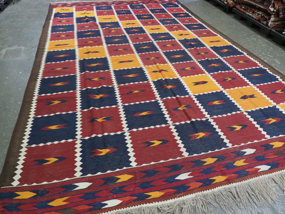 OLD AFGHAN LIBIJAR KILIM OF TRADITIONAL DESIGN, SUPERB CONDITION, CIRCA 1930. View II