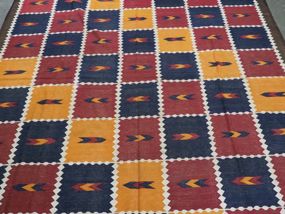 OLD AFGHAN LIBIJAR KILIM OF TRADITIONAL DESIGN, SUPERB CONDITION, CIRCA 1930. View IV