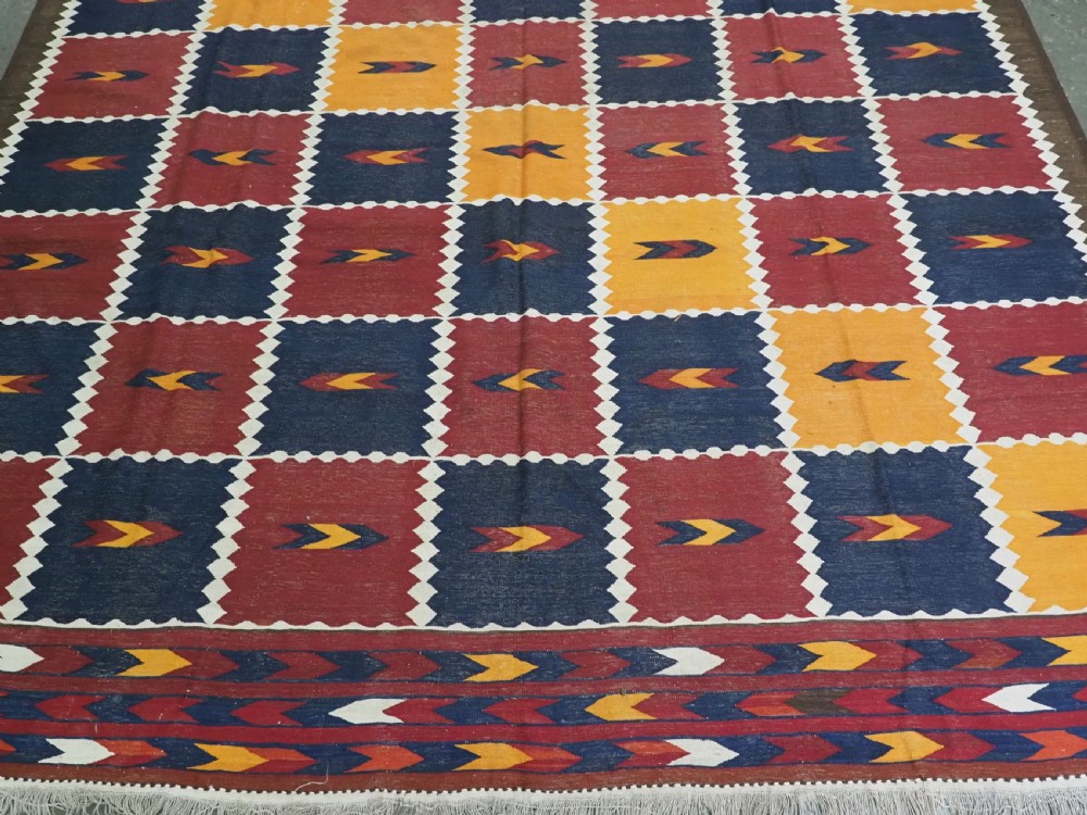 OLD AFGHAN LIBIJAR KILIM OF TRADITIONAL DESIGN, SUPERB CONDITION, CIRCA 1930. View V