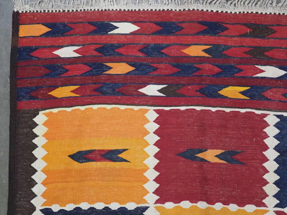 OLD AFGHAN LIBIJAR KILIM OF TRADITIONAL DESIGN, SUPERB CONDITION, CIRCA 1930. View VI