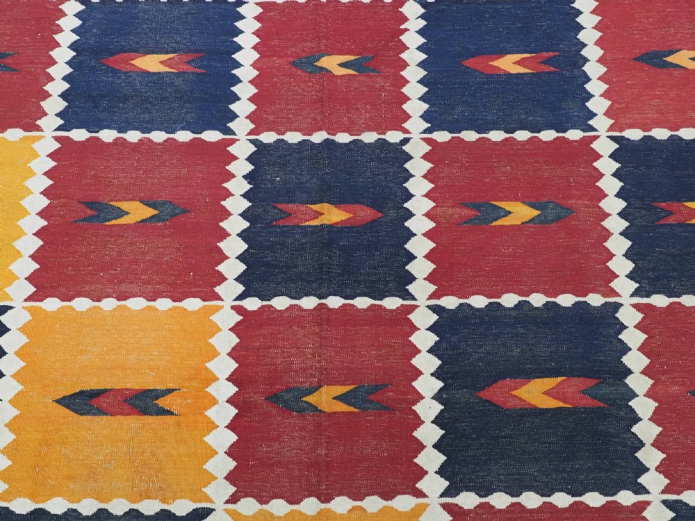 OLD AFGHAN LIBIJAR KILIM OF TRADITIONAL DESIGN, SUPERB CONDITION, CIRCA 1930. View VIII
