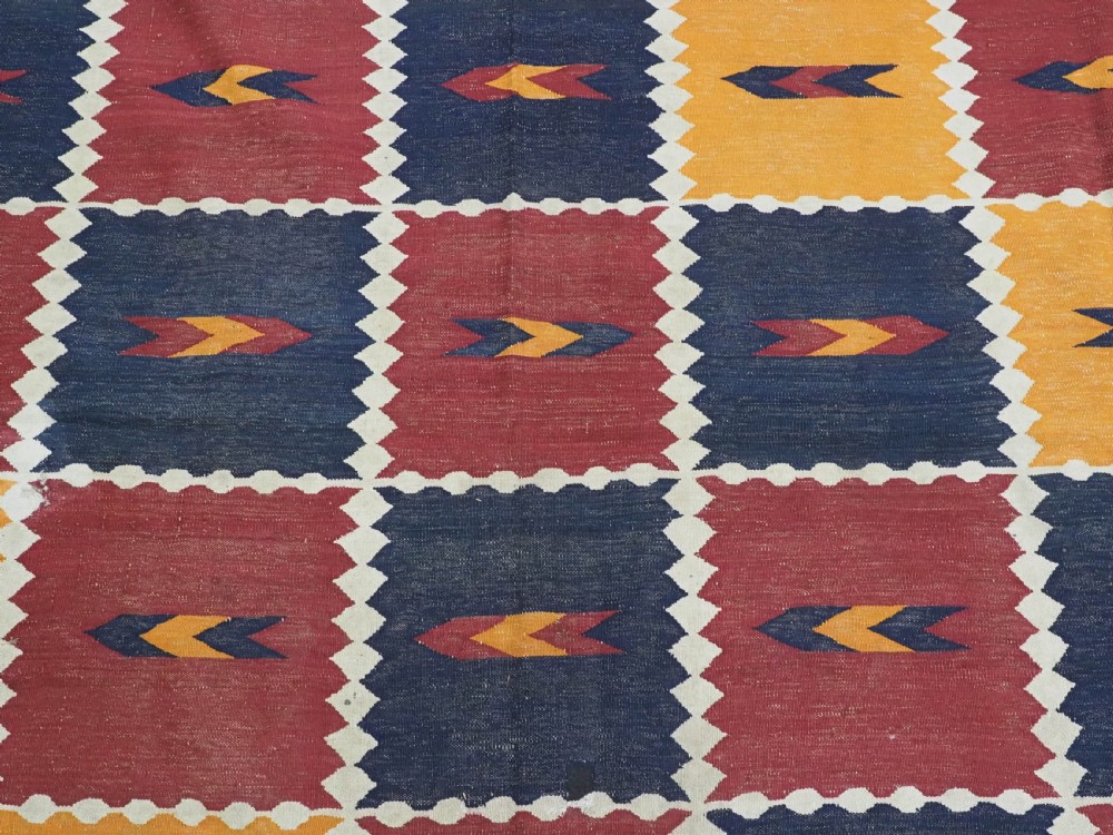 OLD AFGHAN LIBIJAR KILIM OF TRADITIONAL DESIGN, SUPERB CONDITION, CIRCA 1930. View IX