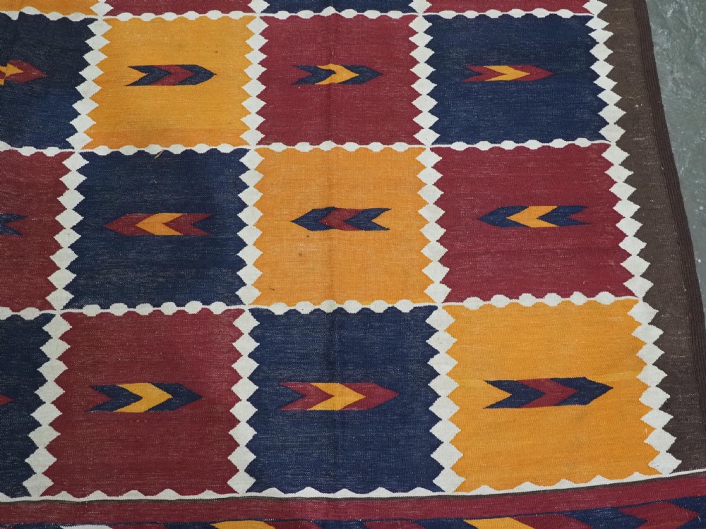 OLD AFGHAN LIBIJAR KILIM OF TRADITIONAL DESIGN, SUPERB CONDITION, CIRCA 1930. View X