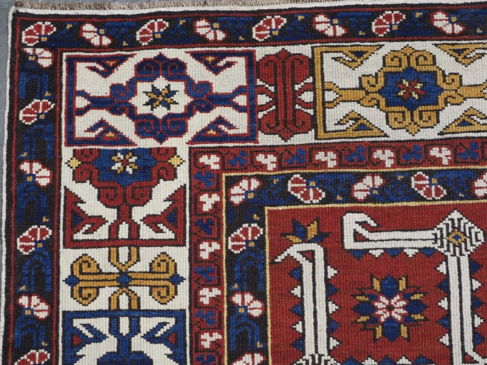 ANTIQUE CAUCASIAN SHIRVAN KUBA REGION RUG WITH AFSHAN DESIGN, CIRCA 1900. View VII