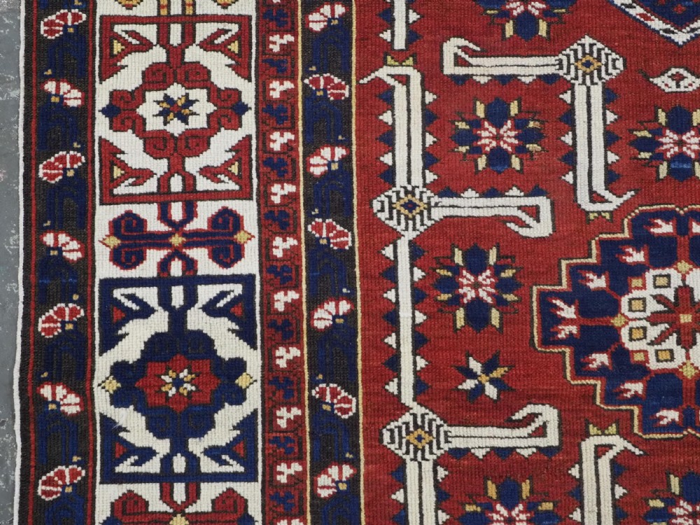 ANTIQUE CAUCASIAN SHIRVAN KUBA REGION RUG WITH AFSHAN DESIGN, CIRCA 1900. View VIII