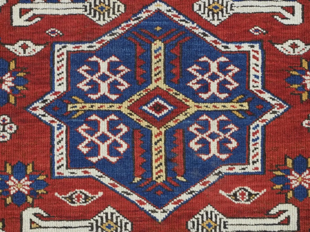 ANTIQUE CAUCASIAN SHIRVAN KUBA REGION RUG WITH AFSHAN DESIGN, CIRCA 1900. View XII