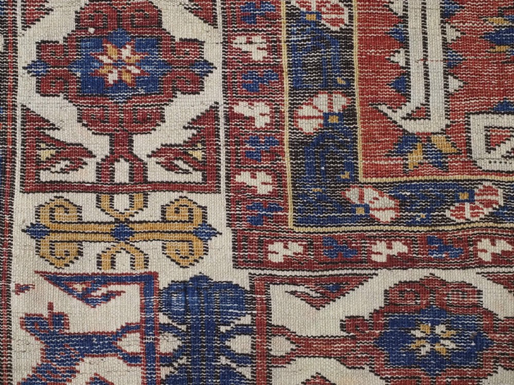 ANTIQUE CAUCASIAN SHIRVAN KUBA REGION RUG WITH AFSHAN DESIGN, CIRCA 1900. View XV