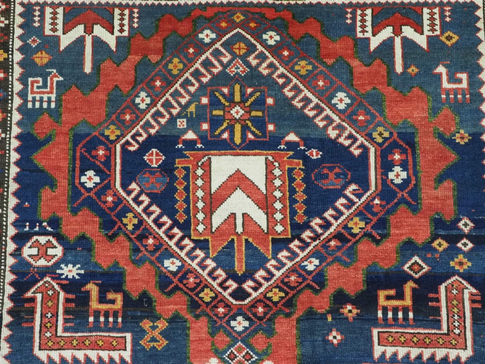 ANTIQUE CAUCASIAN SHIRVAN RUG WITH MANY INTERESTING DESIGN INFLUENCES, CIRCA 1900. View VIII