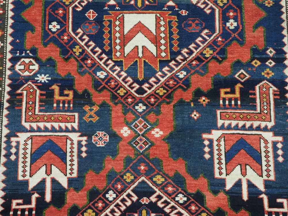 ANTIQUE CAUCASIAN SHIRVAN RUG WITH MANY INTERESTING DESIGN INFLUENCES, CIRCA 1900. View IX
