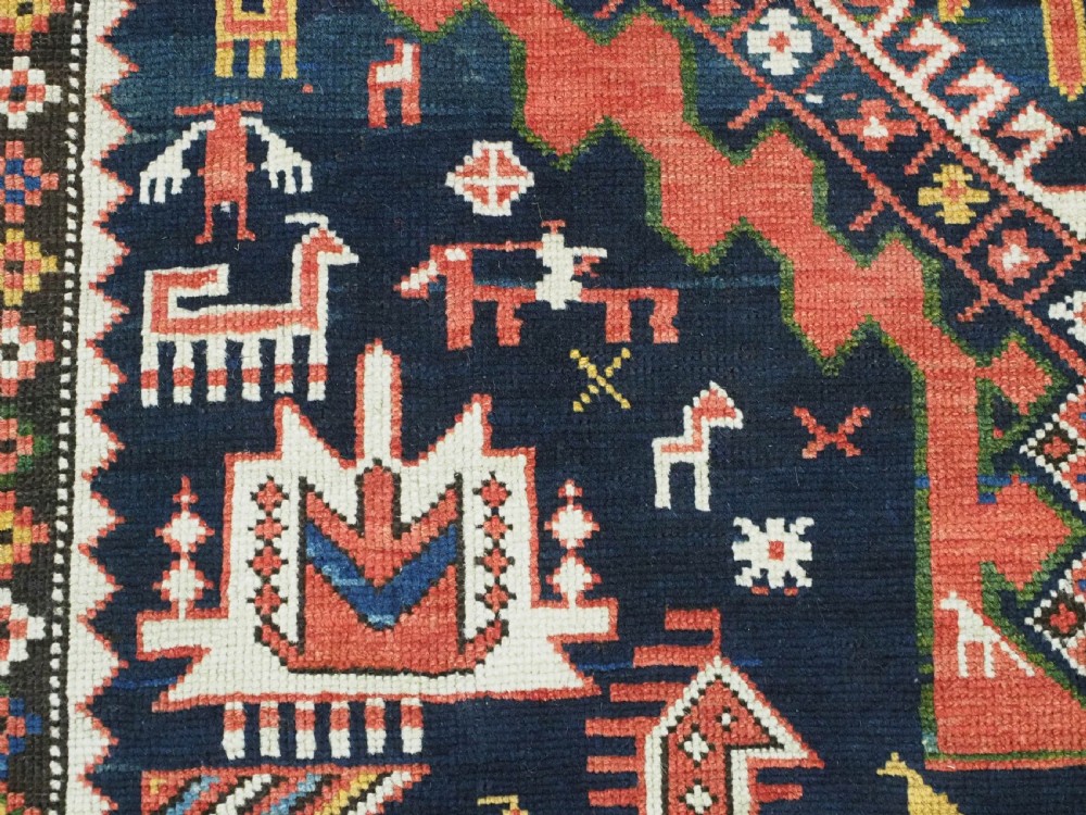 ANTIQUE CAUCASIAN SHIRVAN RUG WITH MANY INTERESTING DESIGN INFLUENCES, CIRCA 1900. View XII