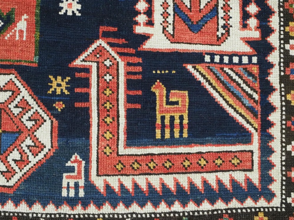 ANTIQUE CAUCASIAN SHIRVAN RUG WITH MANY INTERESTING DESIGN INFLUENCES, CIRCA 1900. View XV