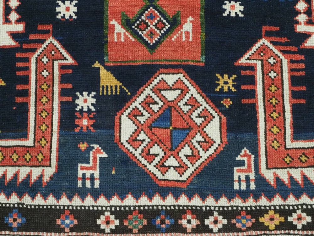 ANTIQUE CAUCASIAN SHIRVAN RUG WITH MANY INTERESTING DESIGN INFLUENCES, CIRCA 1900. View XVI