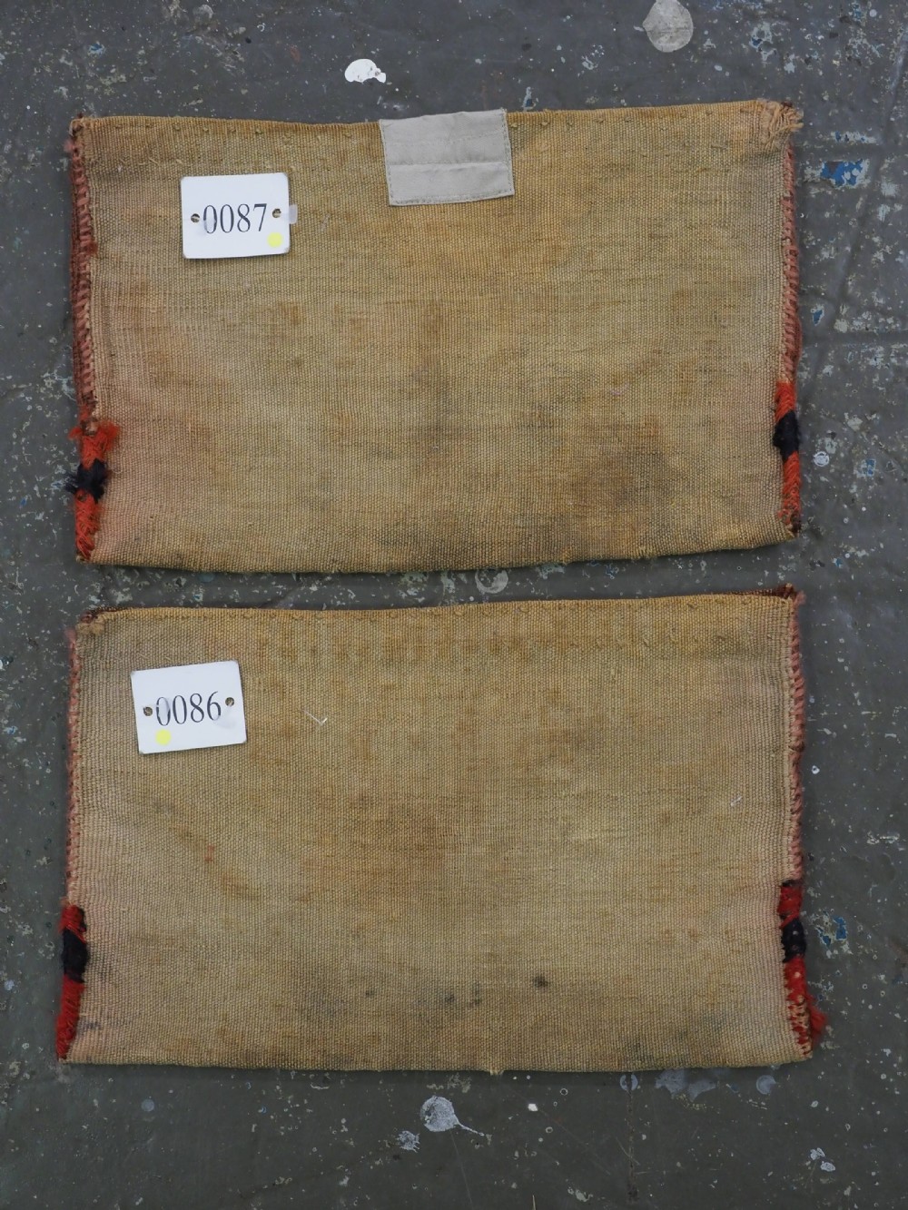 ANTIQUE YOMUT TURKMEN PAIR OF 'KAP' SMALL BAG, COMPLETE WITH BACKS, CIRCA 1880. View IV