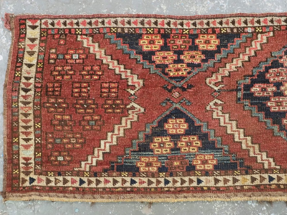 ANTIQUE ERSARI TURKMEN TORBA WITH SCARCE ERTMEN GUL DESIGN, CIRCA 1870. View II