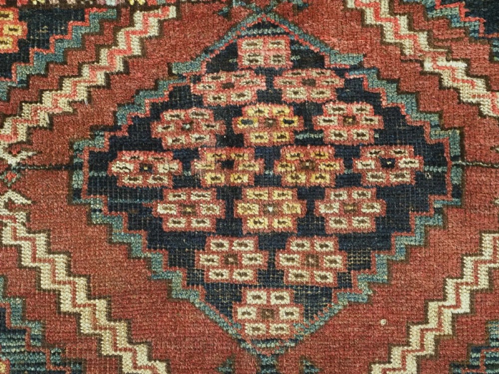 ANTIQUE ERSARI TURKMEN TORBA WITH SCARCE ERTMEN GUL DESIGN, CIRCA 1870. View VI