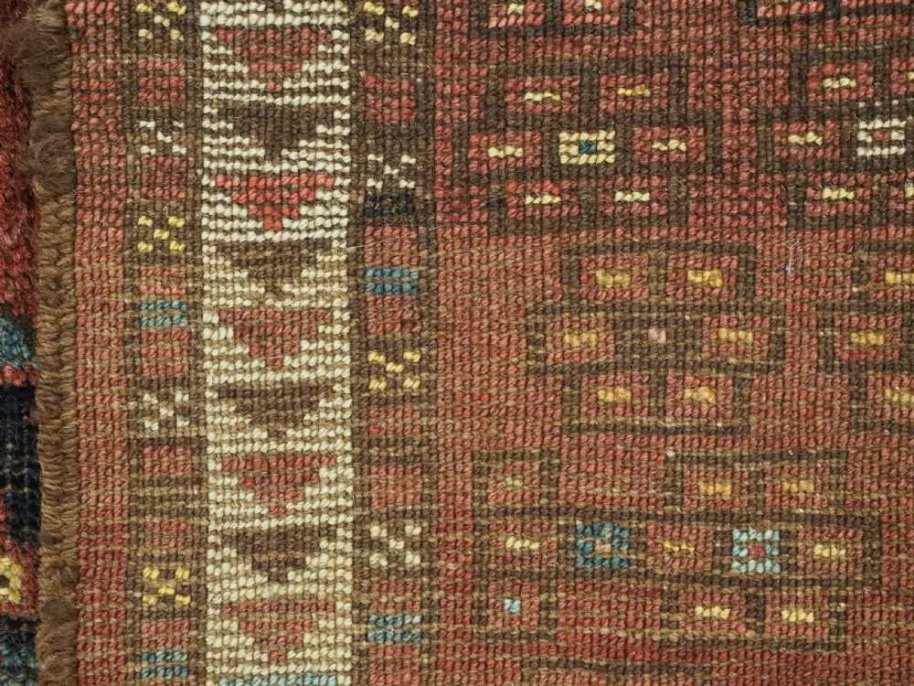 ANTIQUE ERSARI TURKMEN TORBA WITH SCARCE ERTMEN GUL DESIGN, CIRCA 1870. View X