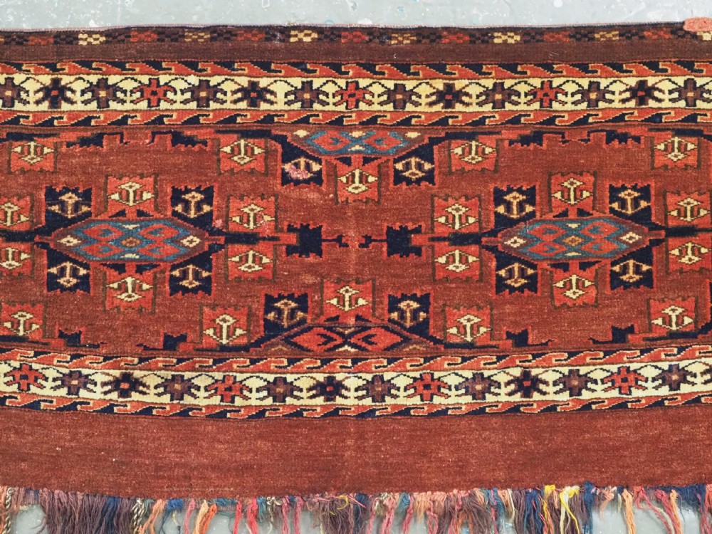 ANTIQUE YOMUT TURKMEN TORBA WITH 'KEPSE' GUL DESIGN, CIRCA 1880. View III