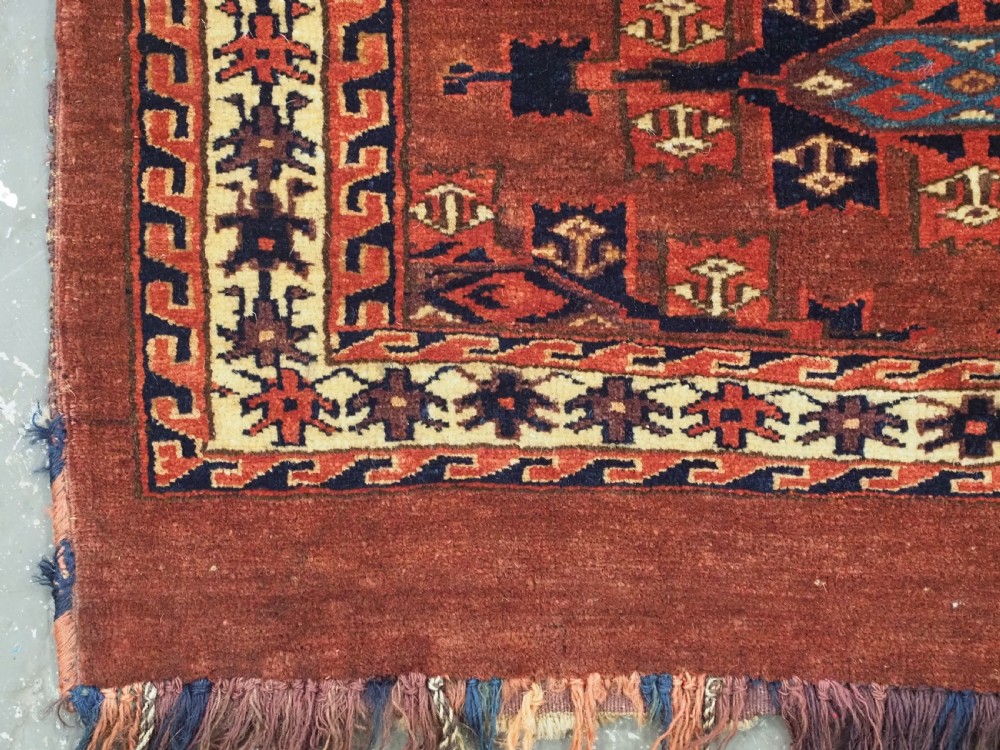ANTIQUE YOMUT TURKMEN TORBA WITH 'KEPSE' GUL DESIGN, CIRCA 1880. View V