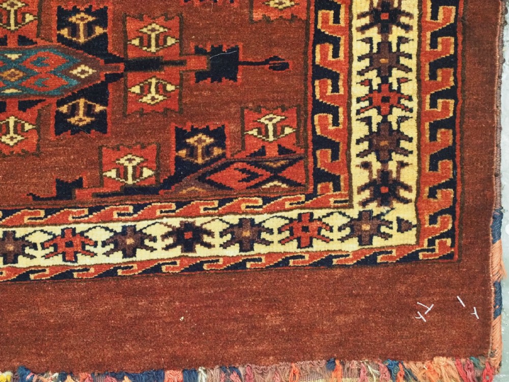 ANTIQUE YOMUT TURKMEN TORBA WITH 'KEPSE' GUL DESIGN, CIRCA 1880. View IX