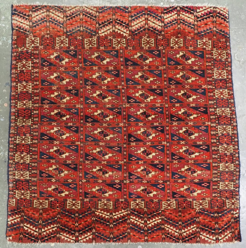 ANTIQUE TEKKE TURKMEN WEDDING DOWRY RUG, 'AINA GUL' DESIGN, CIRCA 1880.